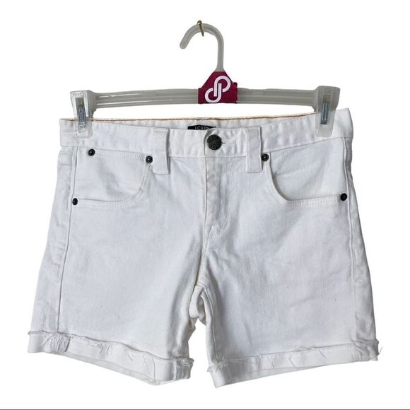 #160 J CREW stretch white jeans shorts - Picture 3 of 8